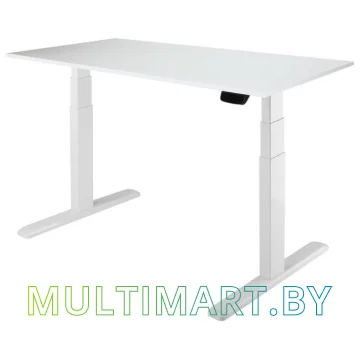 Стол для работы стоя ErgoSmart Unique Ergo Desk 1380x800x18мм (альпийский белый/белый)